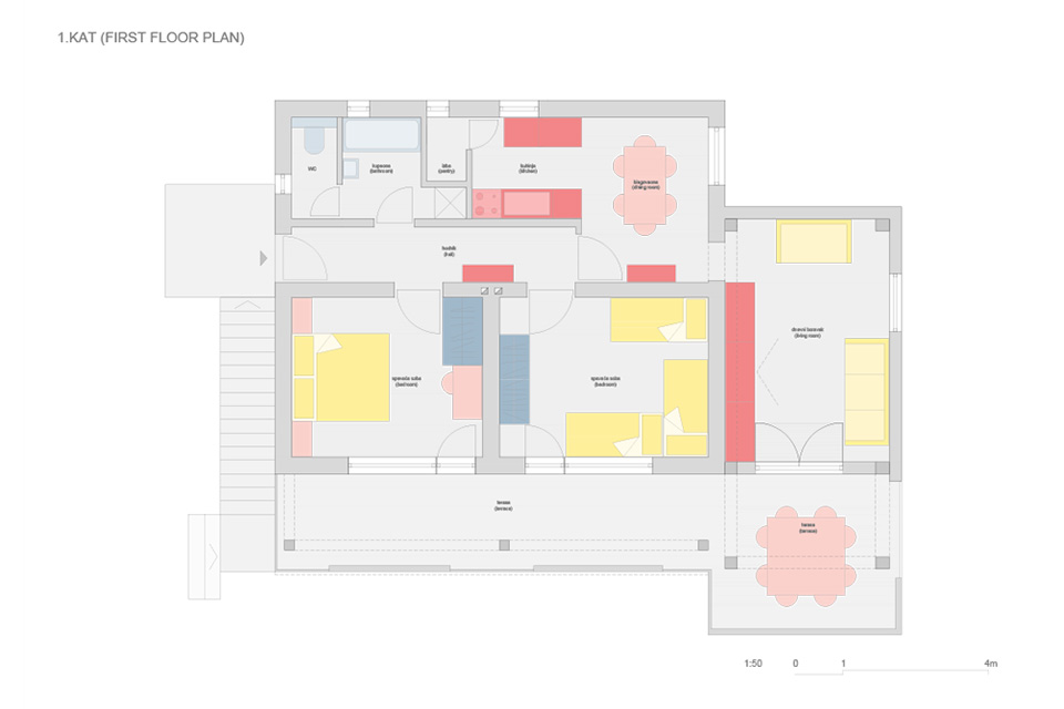 Tlocrt 100m2 / Floor plan 100m2
